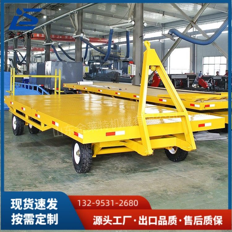 港口搬运牵引式平板拖车 车间工厂物料转运车 金莱特货物道路运输车